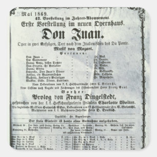 Pegatina Cuadrada Publicidad de poster un funcionamiento de 'Don