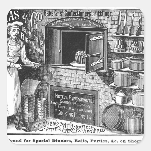 Pegatina Cuadrada Publicidad para Lomas y Co. (Anverso)