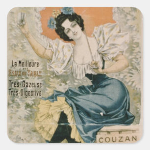 Pegatina Cuadrada Publicidad poster 'Brault Natural Mineral Water f