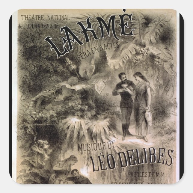 Pegatina Cuadrada Publicidad poster 'Lakme' (Anverso)