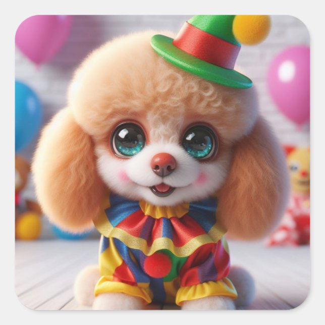 Pegatina Cuadrada "Puddeces" (Anverso)