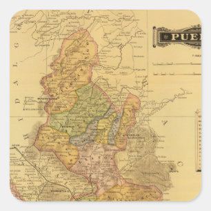 Pegatina Cuadrada Puebla