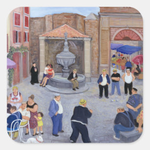 Pegatina Cuadrada Pueblo en Provence