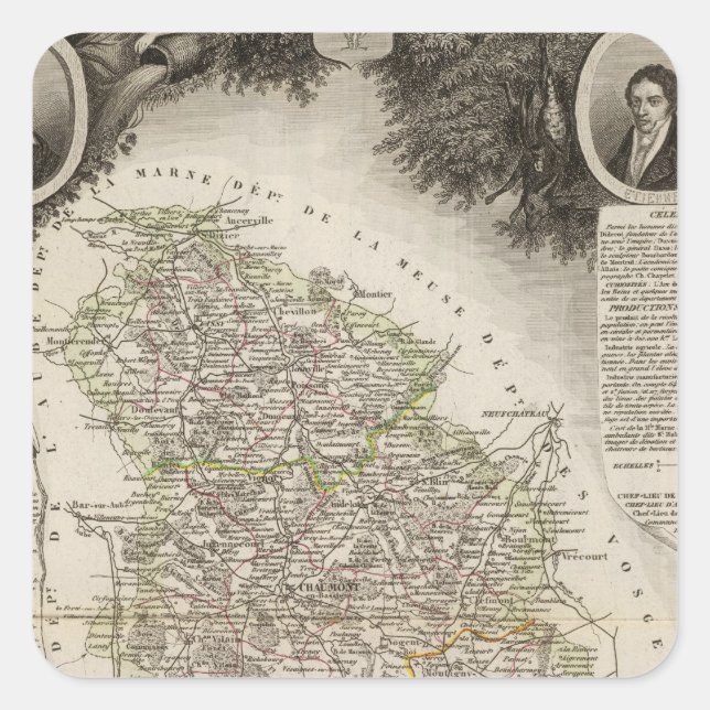 Pegatina Cuadrada Pueblos (Anverso)