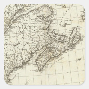 Pegatina Cuadrada Pueblos del nativo americano en Canadá