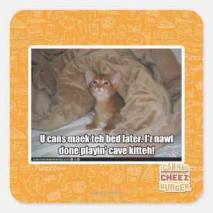 Pegatina Cuadrada Puedes hacer la cama más tarde.