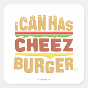 Pegatina Cuadrada Puedo Tener Cheezburger
