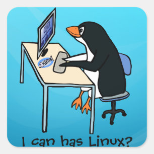 Pegatina Cuadrada ¿Puedo tengo Linux?