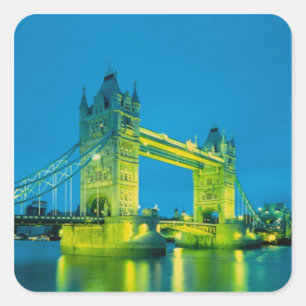Pegatina Cuadrada Puente de la Torre, Londres, Inglaterra 3