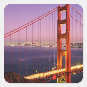 Pegatina Cuadrada Puente Golden Gate