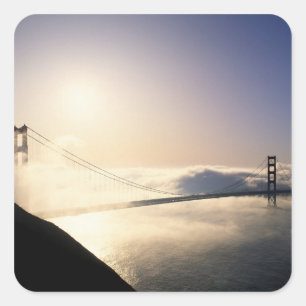 Pegatina Cuadrada Puente Golden Gate, San Francisco, California, 4
