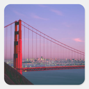 Pegatina Cuadrada Puente Golden Gate, San Francisco, California, 7