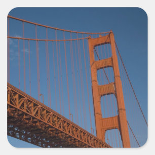 Pegatina Cuadrada Puente Golden Gate visto desde Fort Point