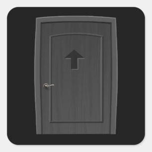 Pegatina Cuadrada Puerta cuadrada redonda de la puerta del mobiliari