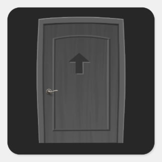 Pegatina Cuadrada Puerta cuadrada redonda de la puerta del mobiliari