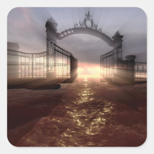 Pegatina Cuadrada Puerta del cielo