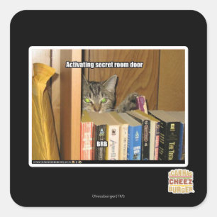 Pegatina Cuadrada Puerta secreta del sitio que activa