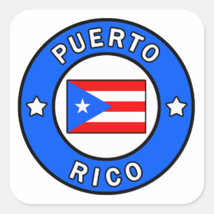 Pegatina Cuadrada Puerto Rico