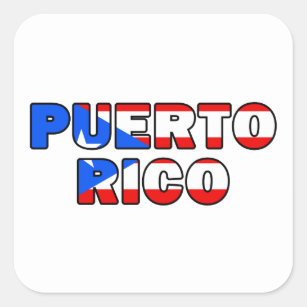 Pegatina Cuadrada Puerto Rico