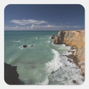Pegatina Cuadrada Puerto Rico, Costa Oeste, Cabo Rojo, costa 2