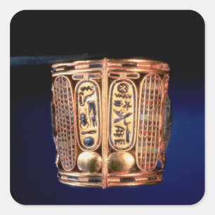 Pegatina Cuadrada Pulsera con el cartouche de Psusennes I