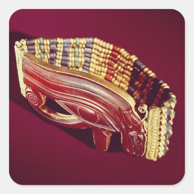 Pegatina Cuadrada Pulsera flexible de la cuenta (Anverso)