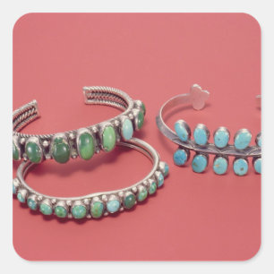 Pegatina Cuadrada Pulseras de Navajo