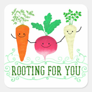 Pegatina Cuadrada Pun raíz positivo: base para usted