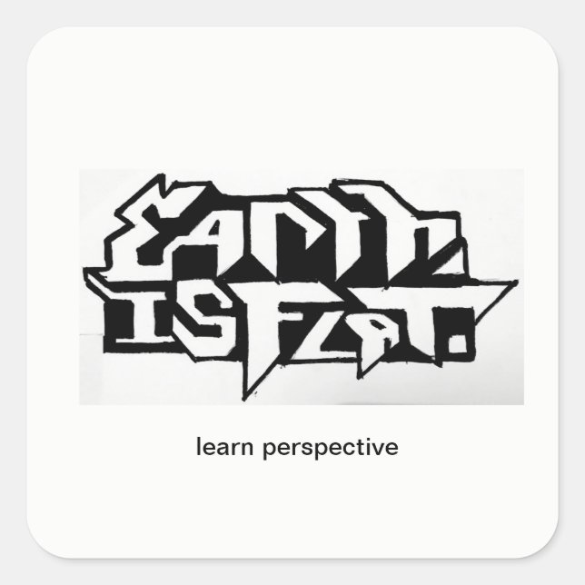 Pegatina Cuadrada puntear tus ojos (Anverso)