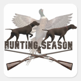 Pegatina Cuadrada Puntero alemán de corto alcance, kurzhaar