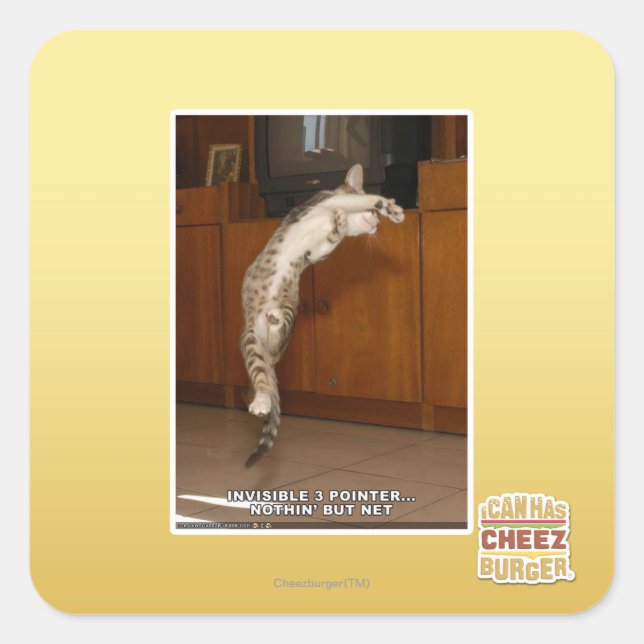 Pegatina Cuadrada Puntero invisible 3 (Anverso)