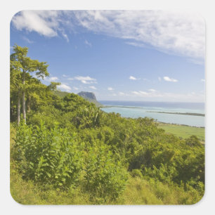 Pegatina Cuadrada Punto de vista cerca de Grand Riviere Noire, Sur