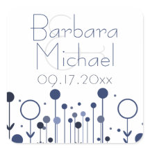 Punto floral simple azul moderno