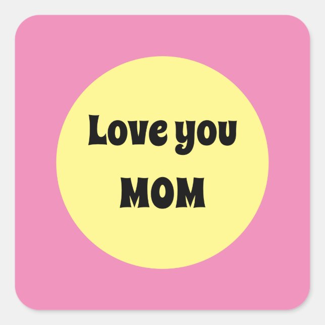 Pegatina Cuadrada Punto grande amarillo (Anverso)