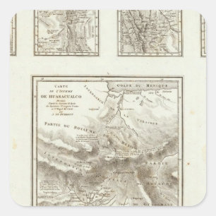 Pegatina Cuadrada Puntos de la parte y comunicaciones proyectadas