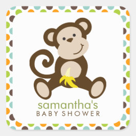 Pegatina Cuadrada Puntos de mono y polka