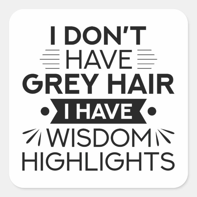 Pegatina Cuadrada Puntos destacados de sabiduría (Anverso)