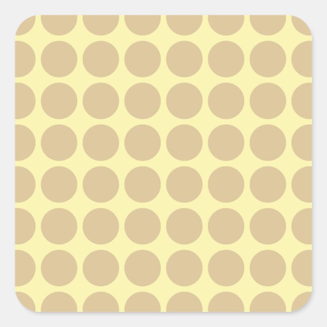 Pegatina Cuadrada Puntos neutrales de la crema rubia (Anverso)