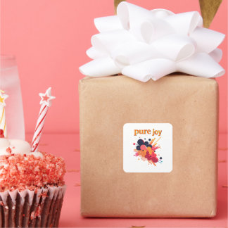 Pegatina Cuadrada "Pure Joy, pure you.” Positive Vibes Street Wear 