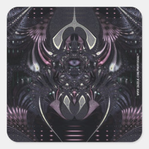 Pegatina Cuadrada Purple Magic