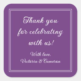 Pegatina Cuadrada Purple Personalizado