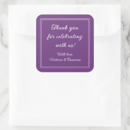 Pegatina Cuadrada Purple Personalizado