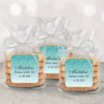 Pegatina Cuadrada Purpurina Aqua Blue Glam Personalizado<br><div class="desc">Esta etiqueta de moda,  oscura y purpurina,  presenta un falso purpurina y un nombre de guión. Agregue el texto de su personalizado mediante el formulario de plantilla. Hay opciones adicionales para texto y diseño disponibles si elige "personalizar más adelante" en la parte inferior del formulario de plantilla.</div>