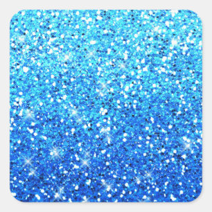Pegatina Cuadrada Purpurinas azules esparcen textura