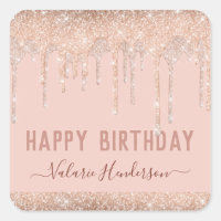 Purpurinas rosados Drits Happy Birthday
