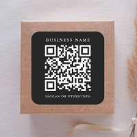 QR Code Link Nombre comercial mínimo Negro
