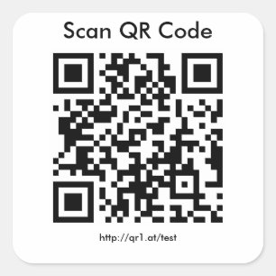 Pegatina Cuadrada QR-código bordador