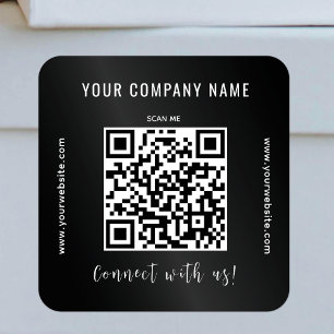 Pegatina Cuadrada QR Código Negocios Promoción de conexión moderna N
