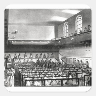 Pegatina Cuadrada Quakers que se encuentran, de Ackermann