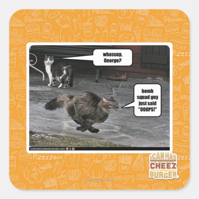 Pegatina Cuadrada ¿qué? (Anverso)